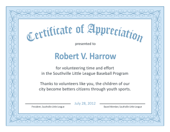 5+ certificate of appreciation template word 