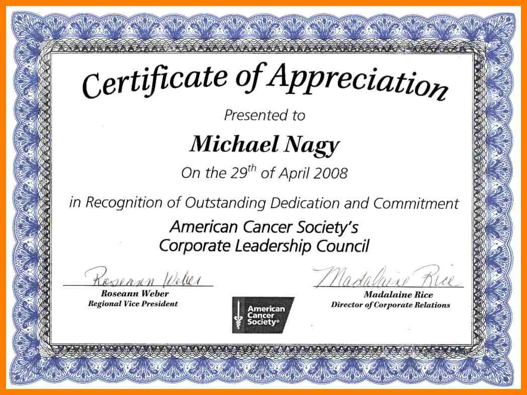 5+ volunteer certificate of appreciation wording | joblettered