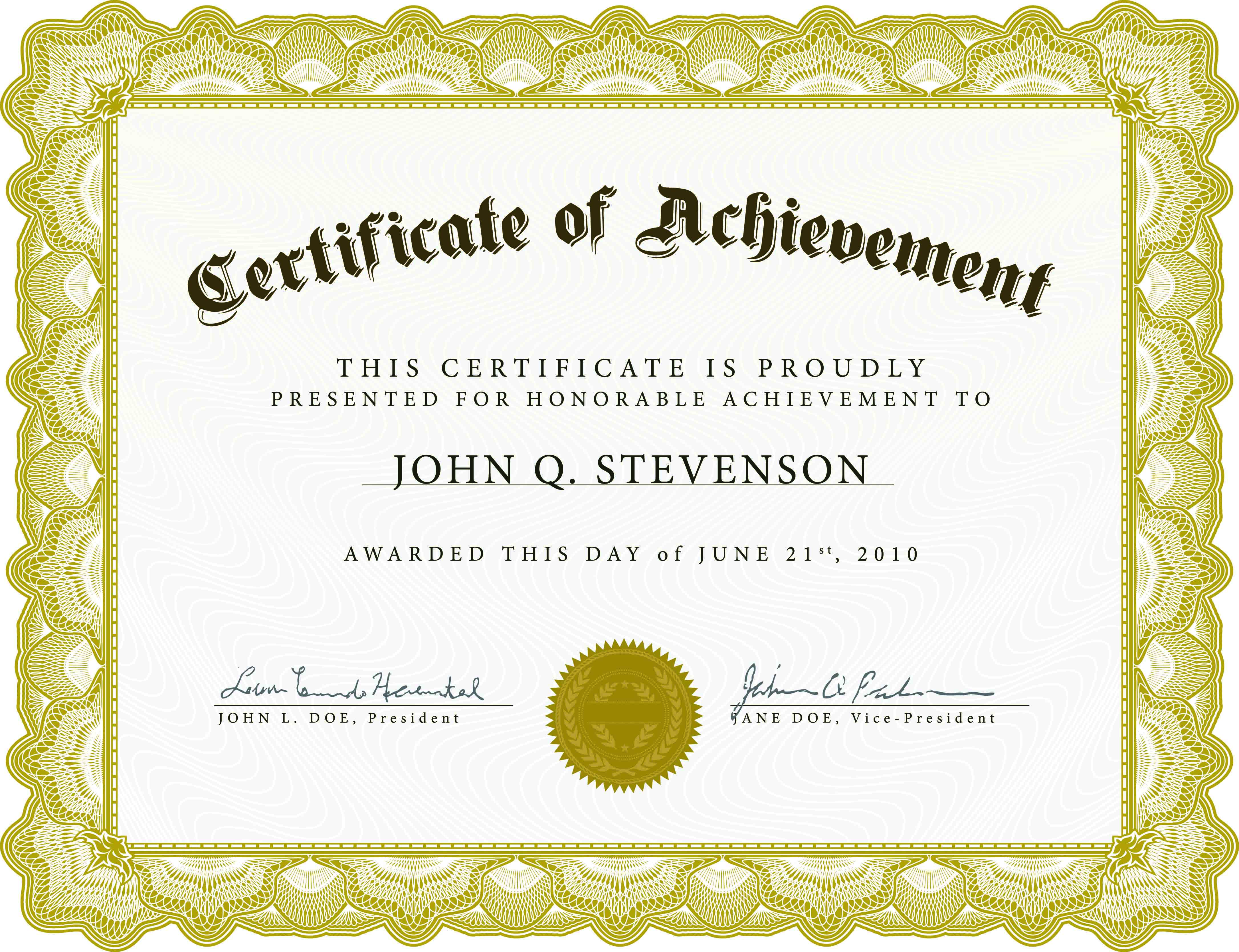 free editable certificate templates