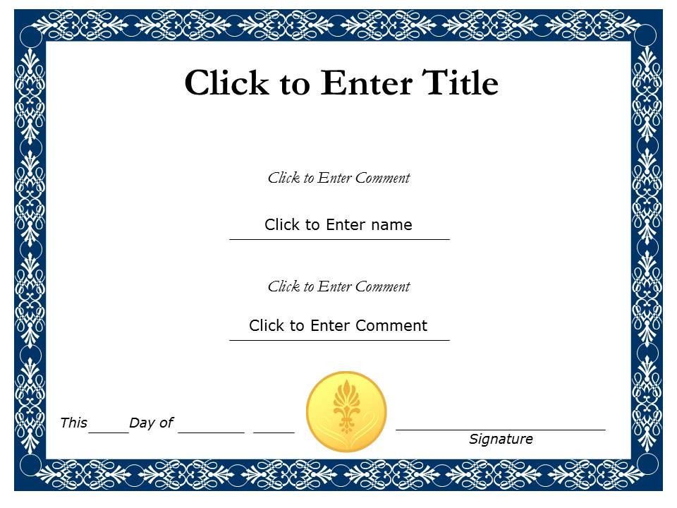 Certificate Template Powerpoint | Template Design