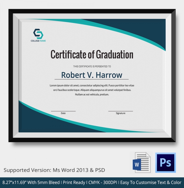Word Certificate Template. Certificate Template | Graphics And 