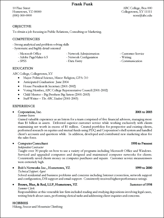 college resume 4 Resume Cv