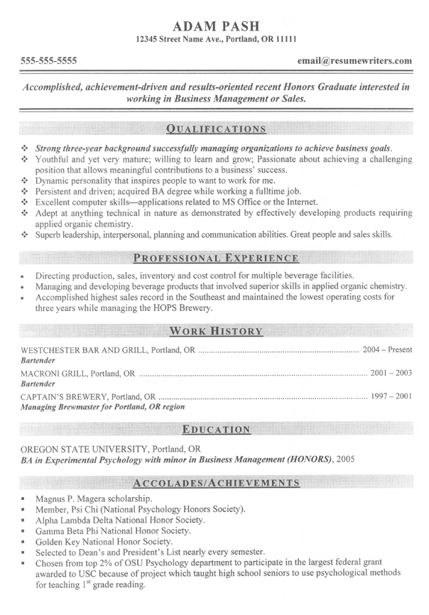 College Resume Example: Free Sample College Resumes