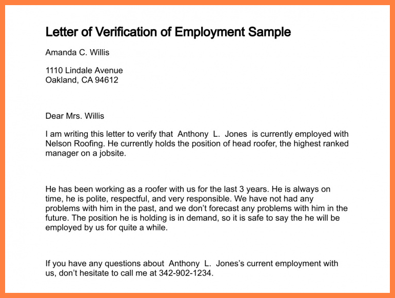 8+ confirmation of employment letter for bank | Bussines Proposal 2017