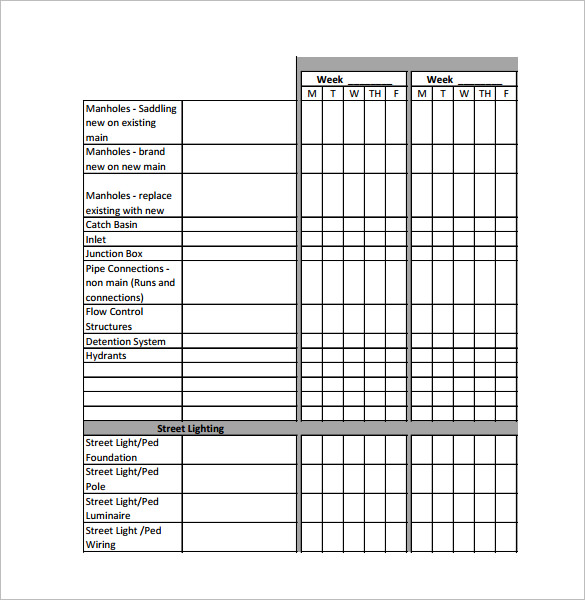 Construction Schedule Template – 7+ Free Word, Excel, PDF Format 