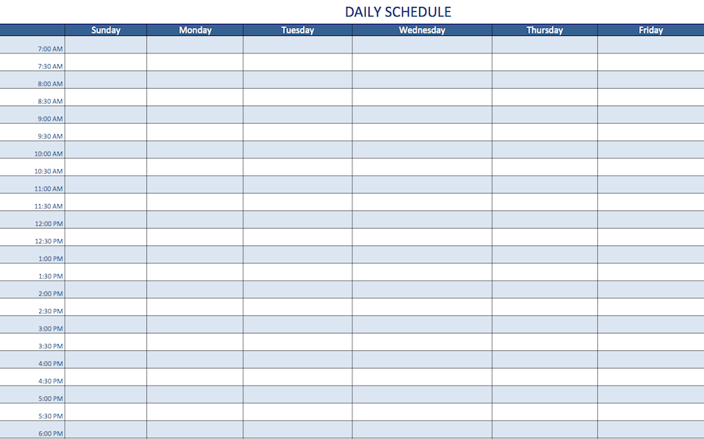 Free Excel Schedule Templates for Schedule Makers