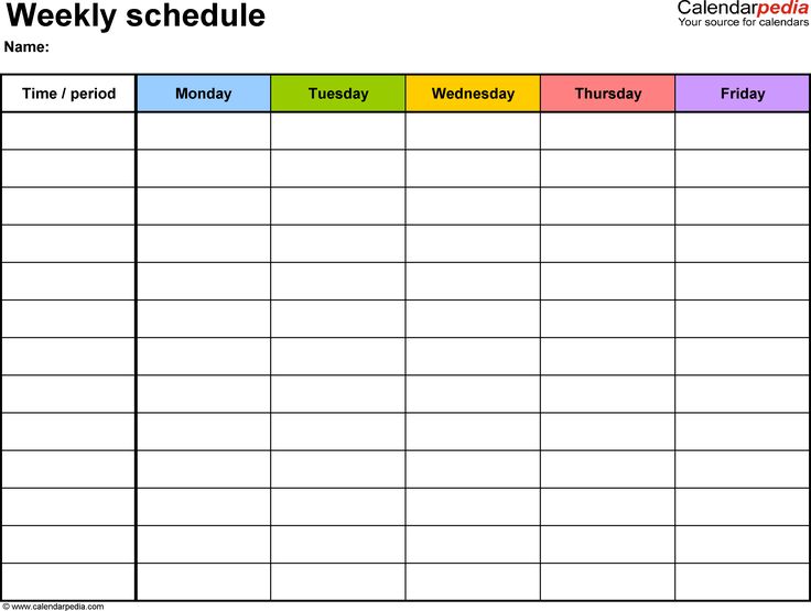 Free Daily schedule printable ideas