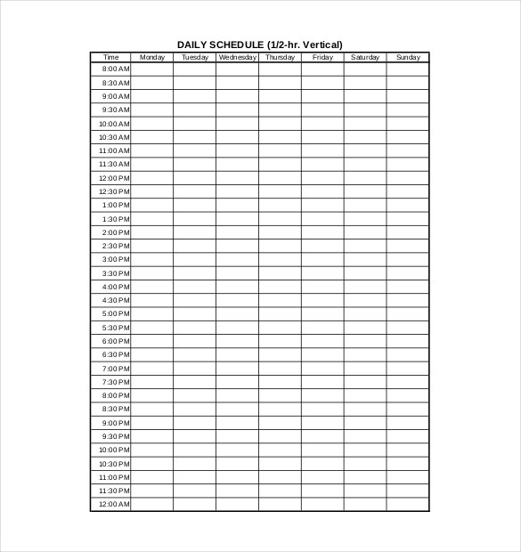 Daily Planner Template Free Word, Excel, PDF Document