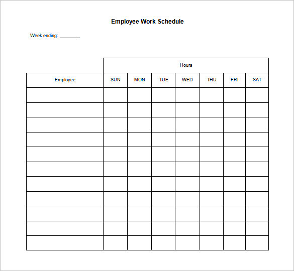 Daily Work Schedule Template – 10+ Free Word, Excel, PDF Format 