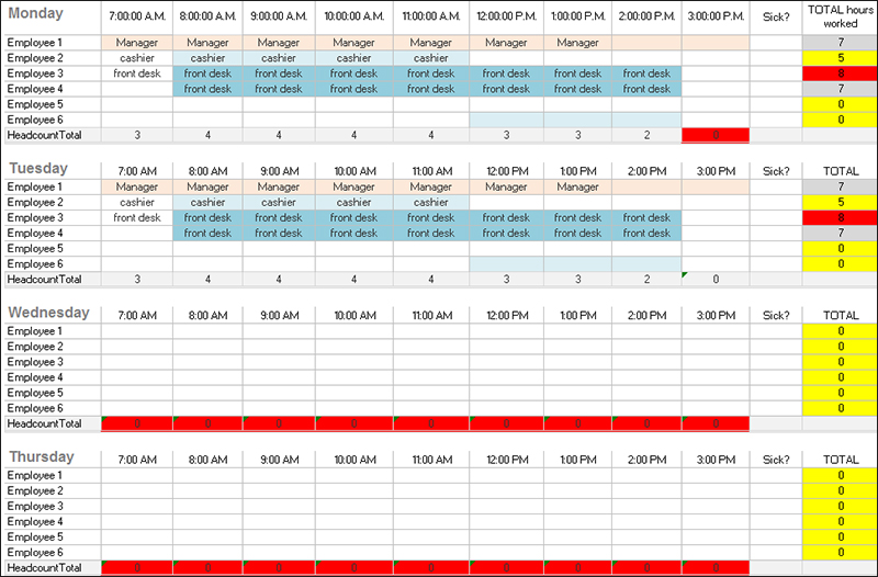 Work Schedule Template. Daily Work Schedule Template Daily Work 