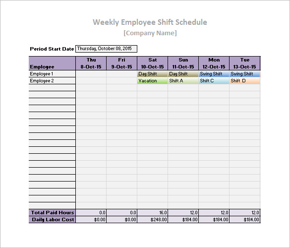 Daily Work Schedule Template – 10+ Free Word, Excel, PDF Format 