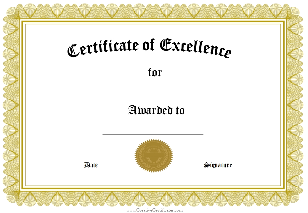 Powerpoint Award Certificate Template