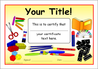 Editable school themed certificate templates (SB9838) SparkleBox