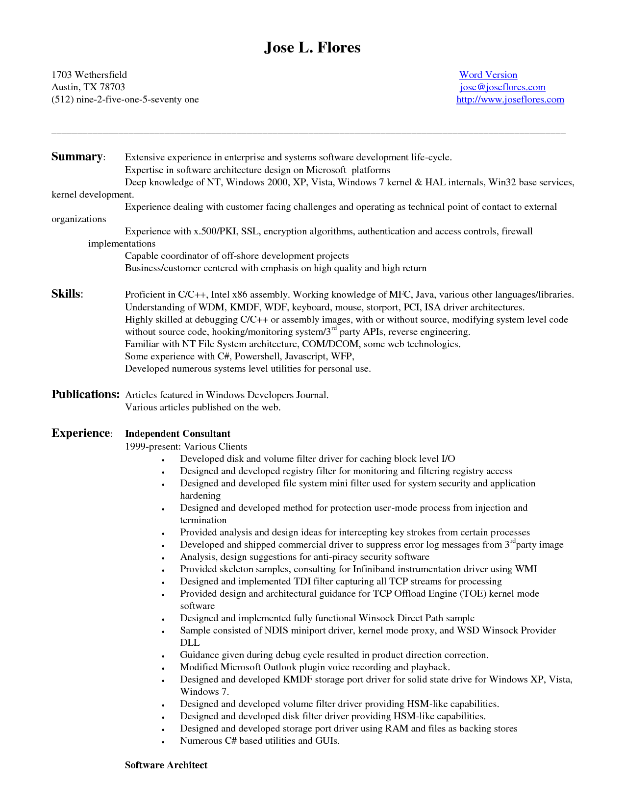 Entry Level Software Engineer Resume Samples : Vinodomia