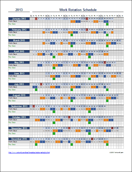 Free Rotation Schedule Template