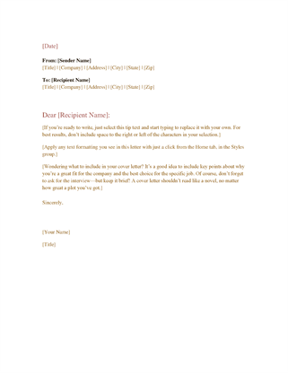 Formal business letter Office Templates