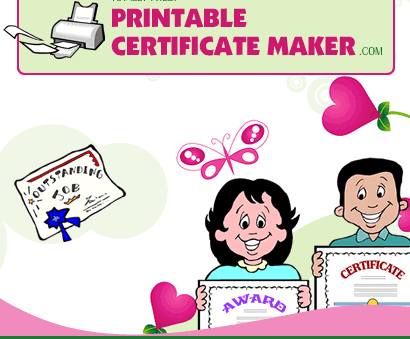 Printable Certificate Maker Create Free Award Certificates