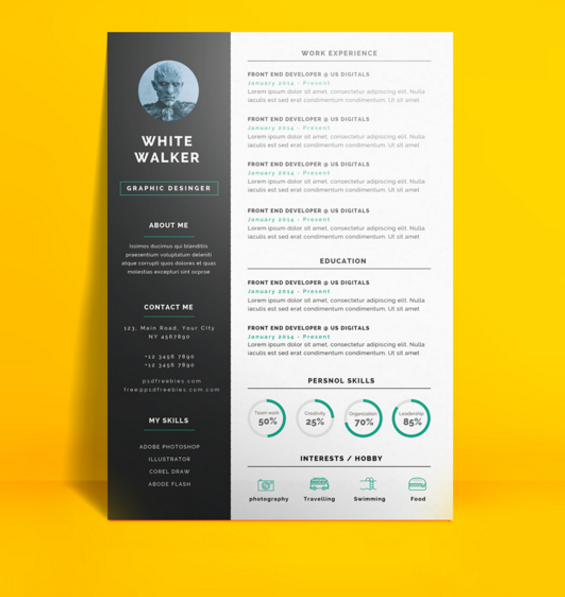 Download 35 Free Creative Resume / CV Templates XDesigns