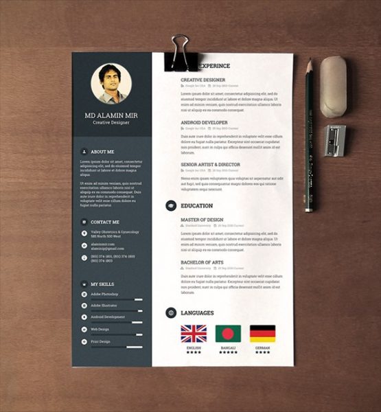 28 Minimal & Creative Resume Templates PSD, Word & AI (Free 