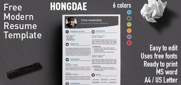 Hongdae Modern Resume Template