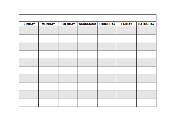 Free Weekly Schedule Templates for Word 18 templates