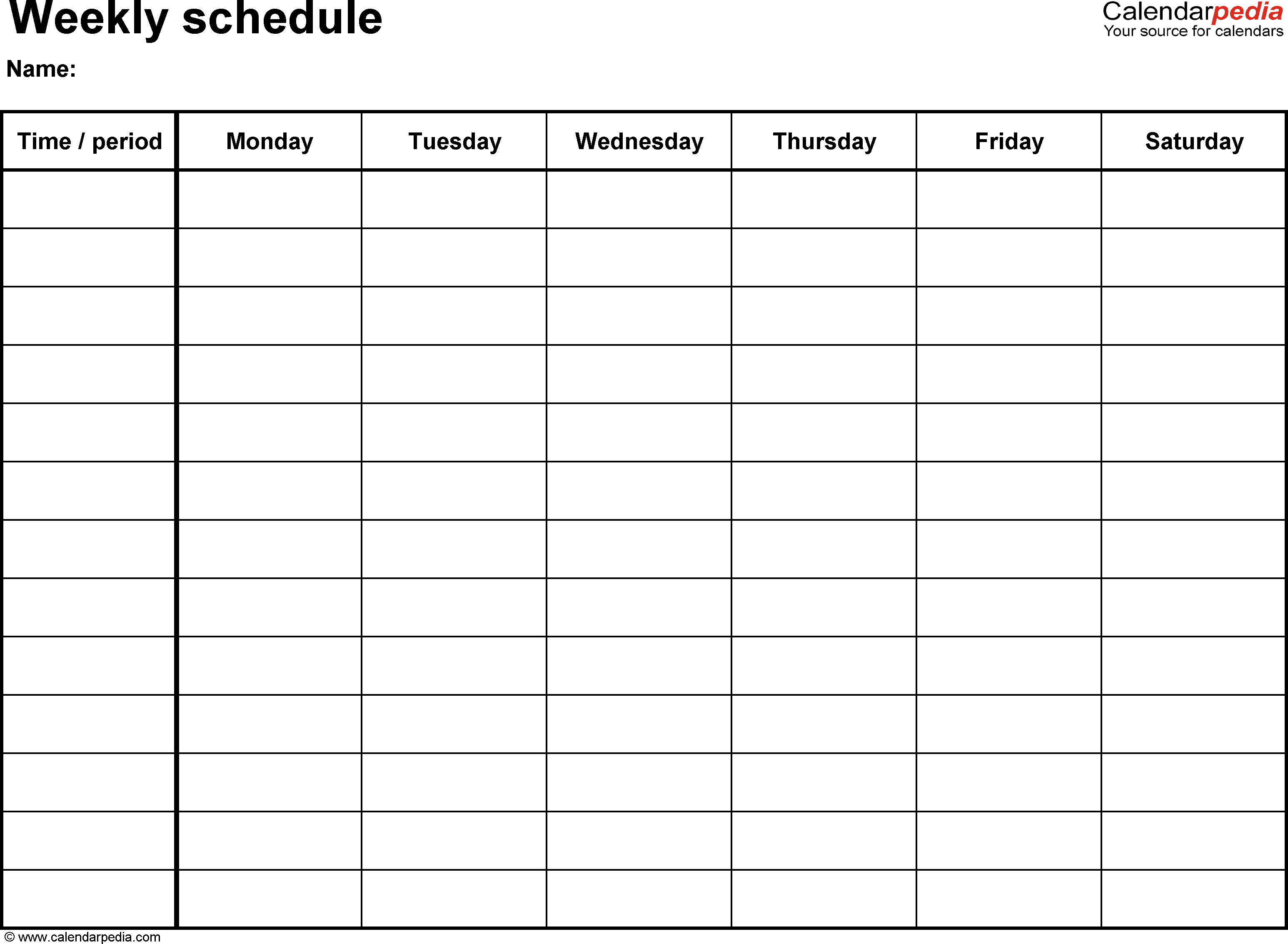 Free Printable Work Schedules | Weekly Employee Work Schedule 