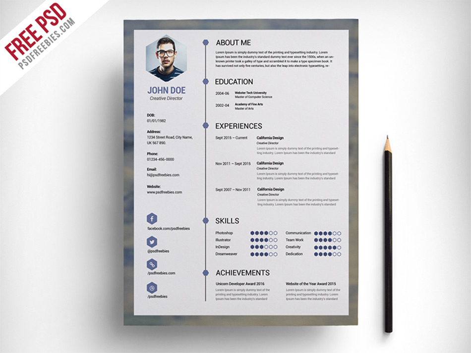 Best Free Resume Templates For Designers