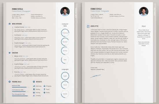 Stylish Resume template and cover letter CV design in by landedCo 