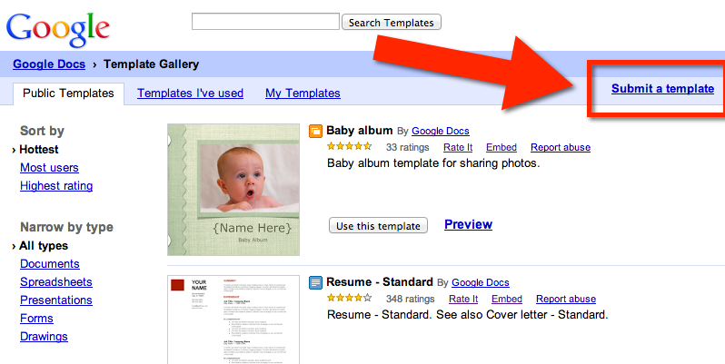 New Google Drive: Directly Access the Template Gallery Teacher Tech