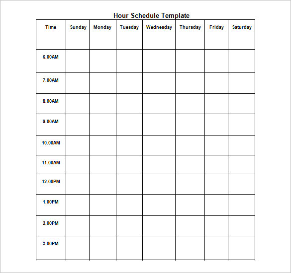 Free Printable Weekly Hourly Daily Planner | Student Handouts