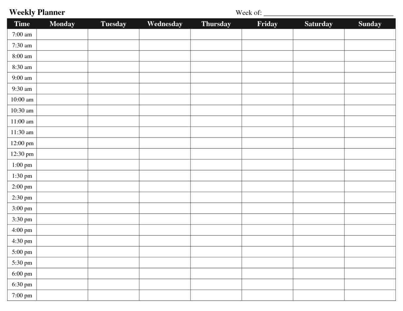 Hourly Schedule Template 25+ Free Word, Excel, PDF Format | Free 