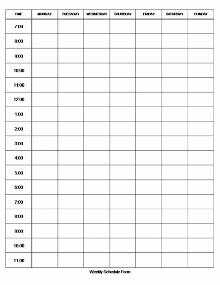 Hourly Calendar Template. 6+ Printable Hourly Calendar | Resume 