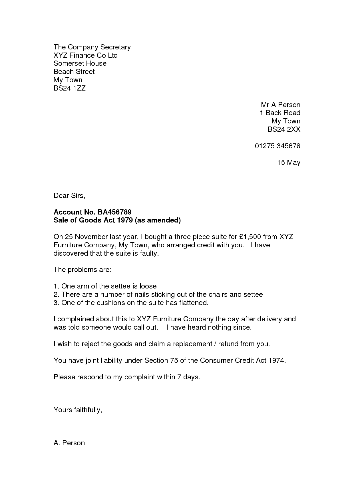 Complaint Letter Template | Templates | Pinterest | Letter templates