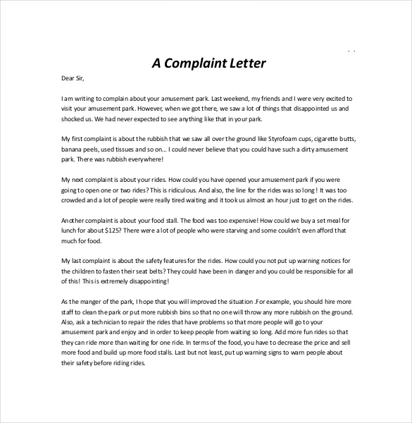 12+ Letter of Complaint Templates – Free Sample, Example, Format 