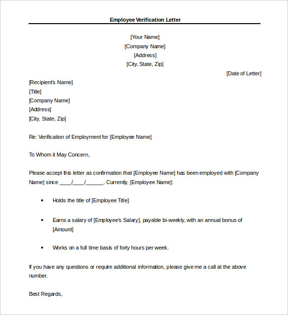 15+ Letter of Employment Templates – Free Sample Example Format 