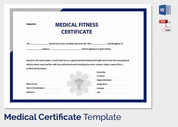 Medical Certificate templates