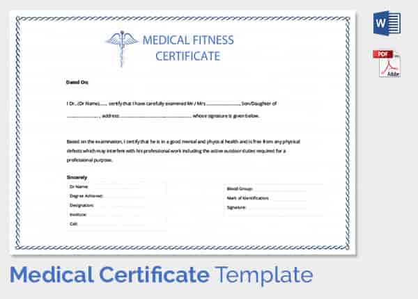 Top 5 Free Medical Certificate Templates Word Templates