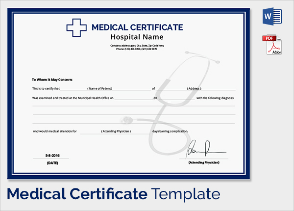 Medical Certificate Template | Places to Visit | Pinterest 