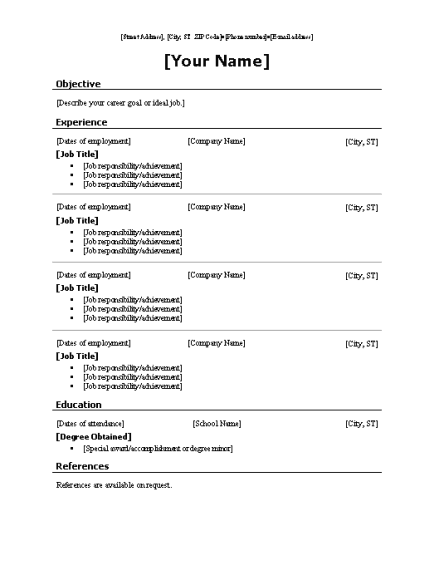 7 Free Resume Templates | Microsoft word, Microsoft and 50th