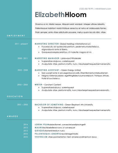 Modern Resume Templates [64 Examples Free Download]