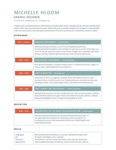 Modern Resume Templates [64 Examples Free Download]