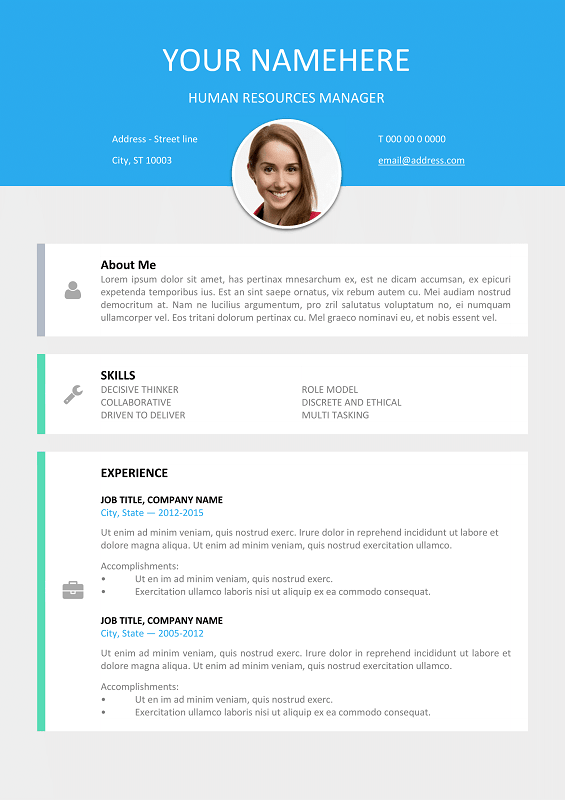 Le Marais Free Modern Resume Template