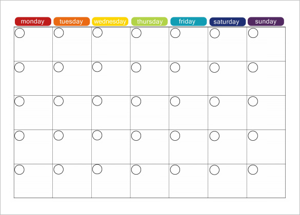 Monthly Schedule Template 9+ Free Excel, PDF Documents Download 