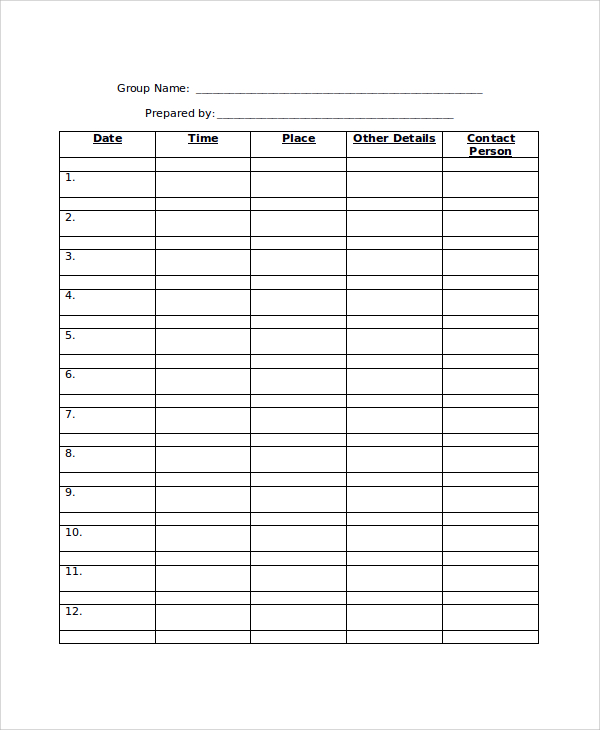 Monthly Work Schedule Template 26+ Free Word, Excel, PDF Format 