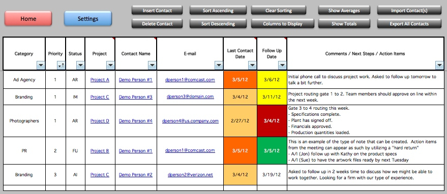 Free Project Tracking Template for Excel