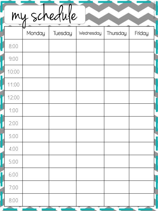 Free Printable Weekly Schedule Template | organize my life 