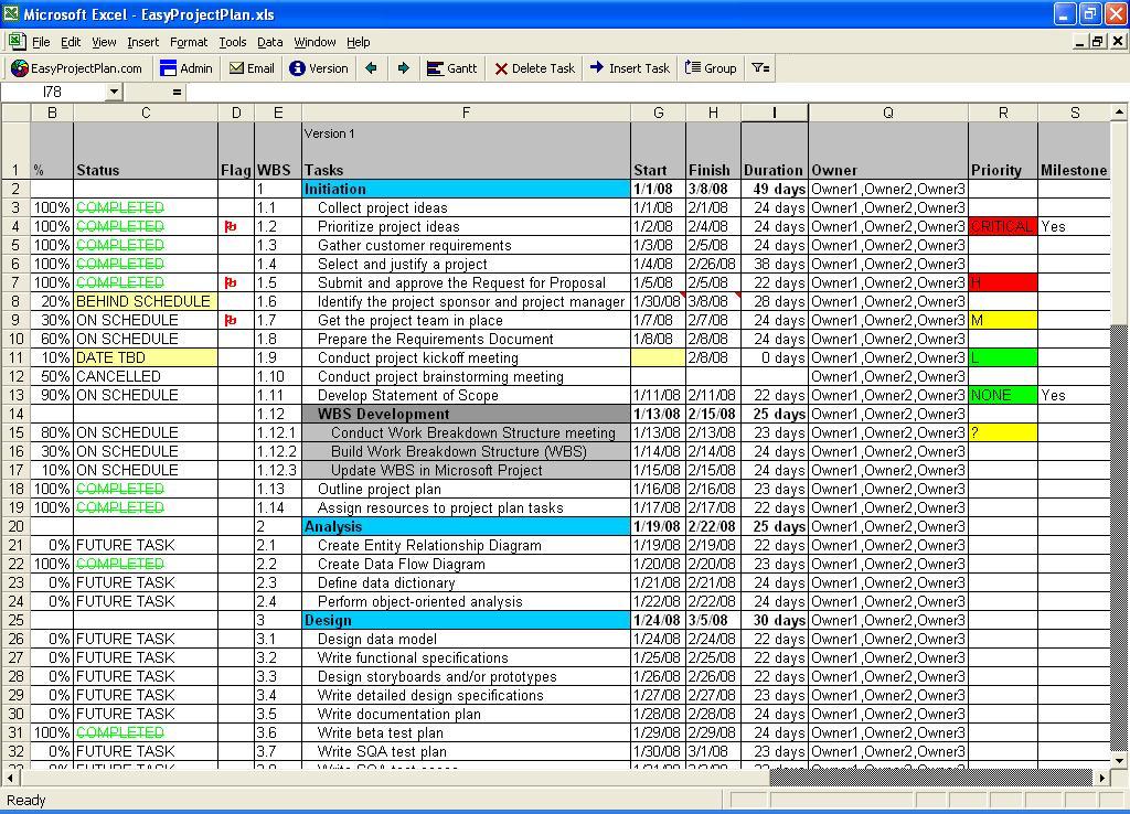 Excel 2013: Using Gantt project planner template YouTube