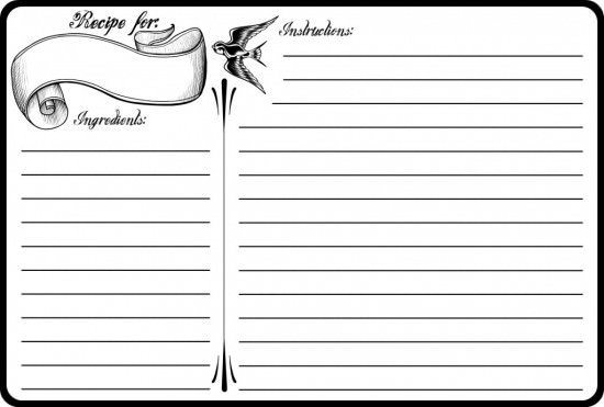 40 Recipe Card Template and Free Printables | Tip Junkie