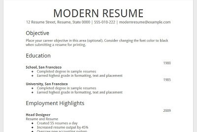 Resume Examples. free modern resume template google docs summary 