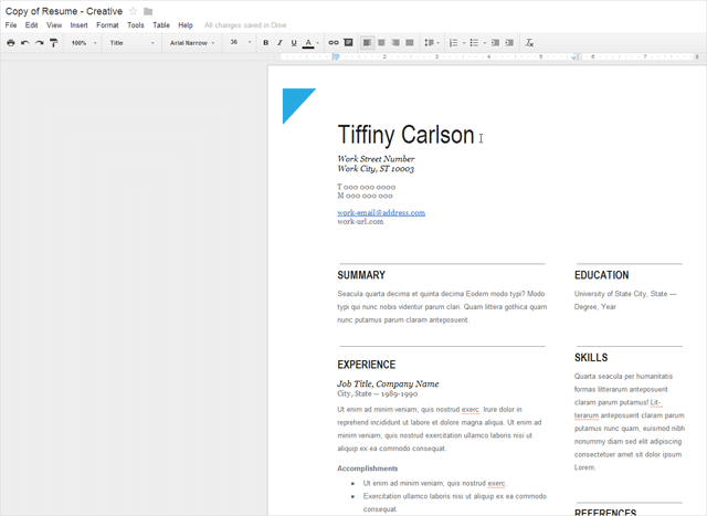 resume templates for google docs how to create professional 